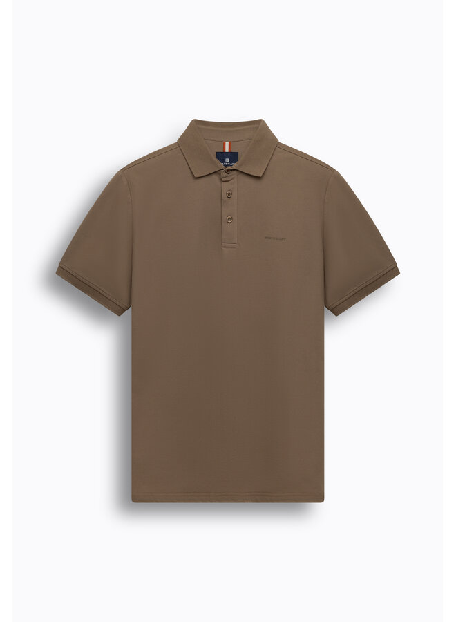 State of Art polo pique korte mouw taupe