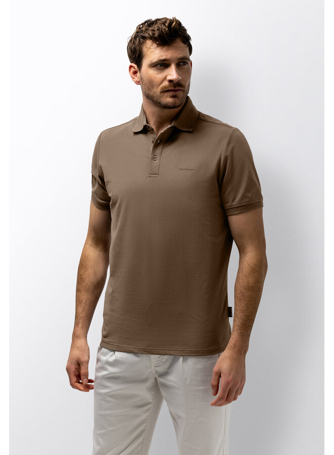 State of Art polo pique korte mouw taupe