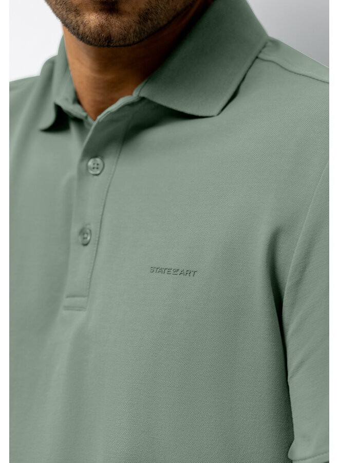 State of Art polo pique korte mouw groen