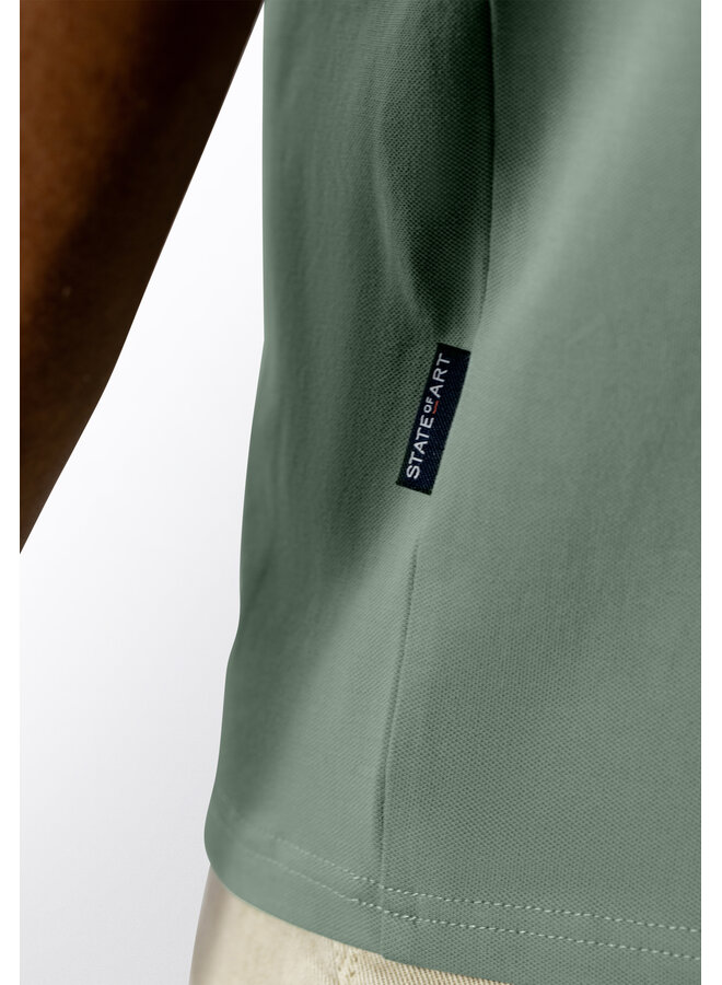 State of Art polo pique korte mouw groen