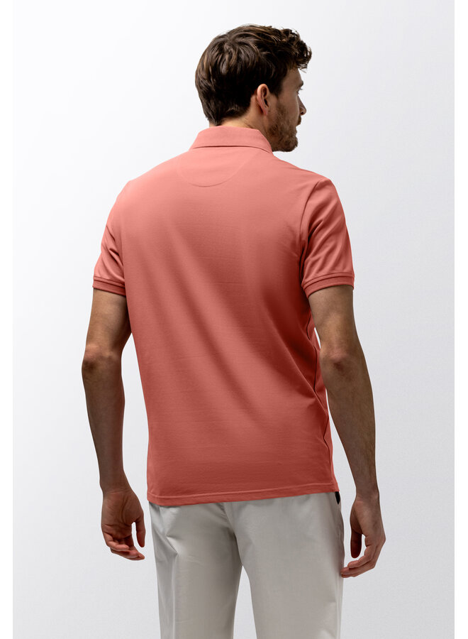 State of Art polo pique korte mouw koraal