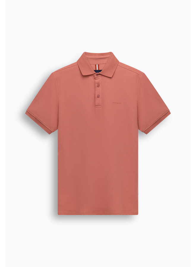 State of Art polo pique korte mouw koraal