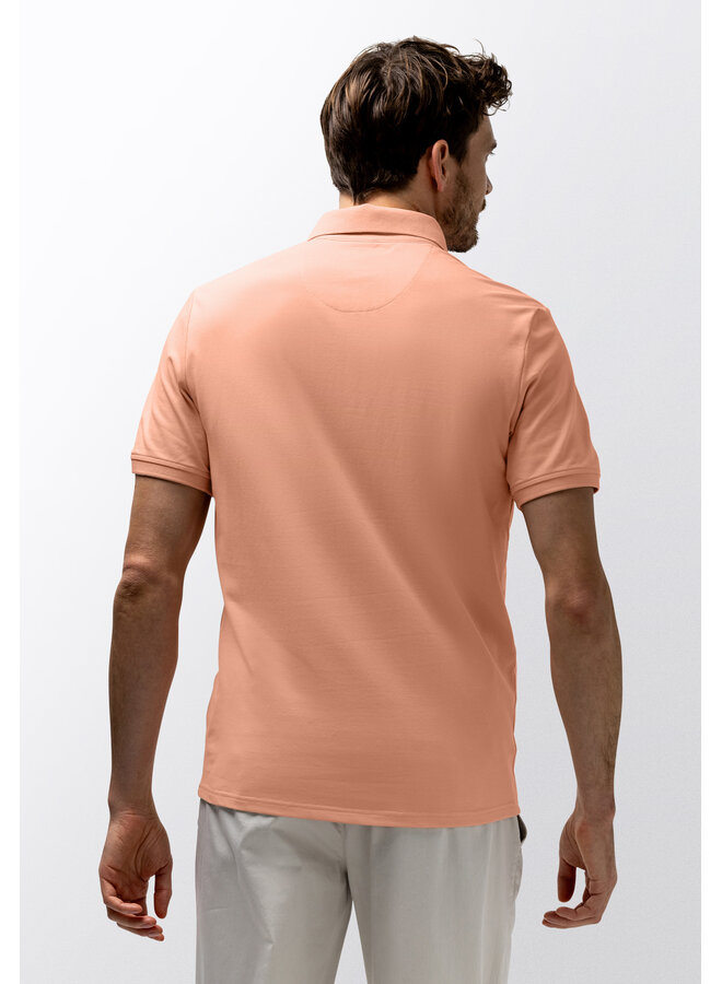 State of Art pique polo korte mouw peach