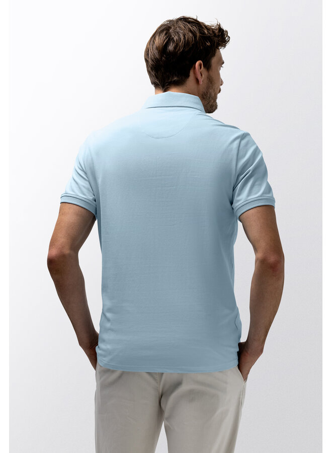 State of Art polo pique korte mouw licht blauw