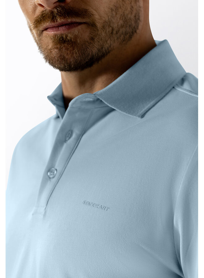 State of Art polo pique korte mouw licht blauw
