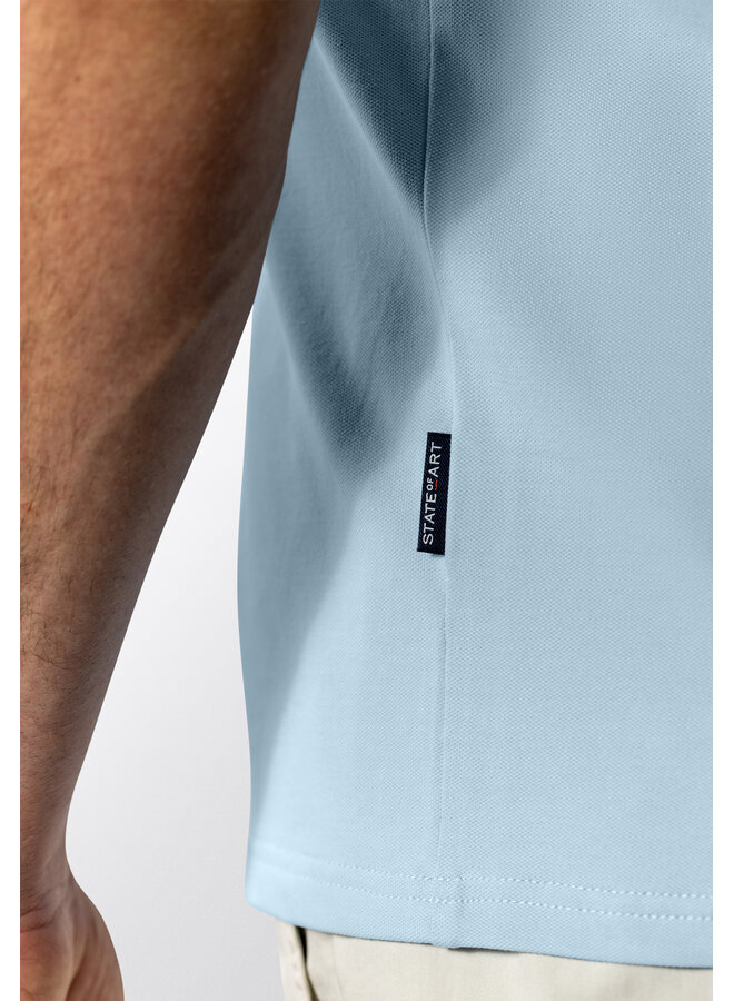 State of Art polo pique korte mouw licht blauw