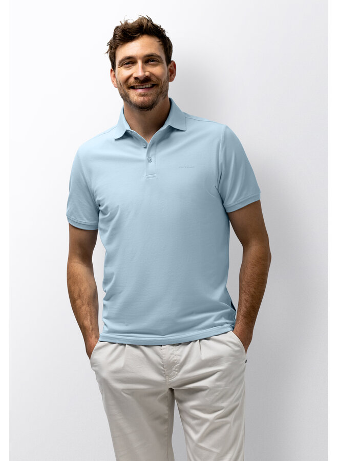 State of Art polo pique korte mouw licht blauw