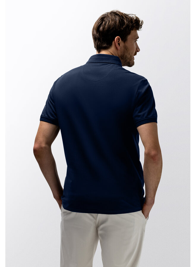 State of Art polo pique korte mouw navy
