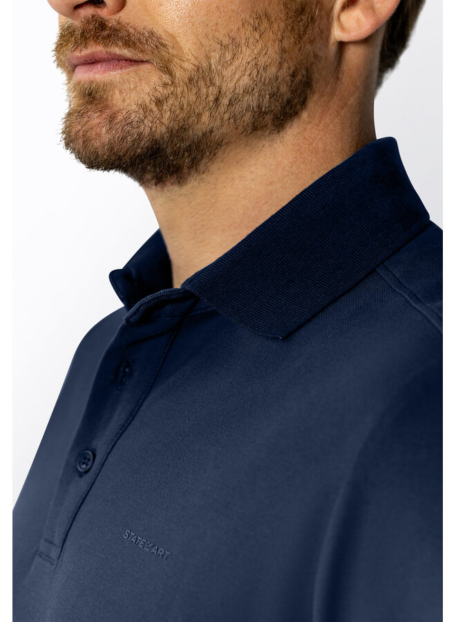 State of Art polo pique korte mouw navy