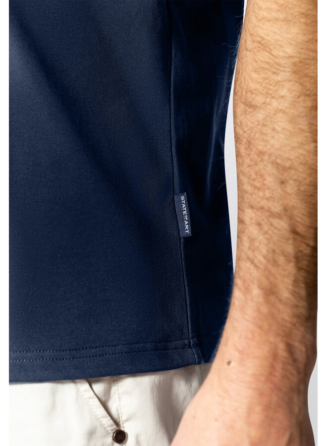 State of Art polo pique korte mouw navy