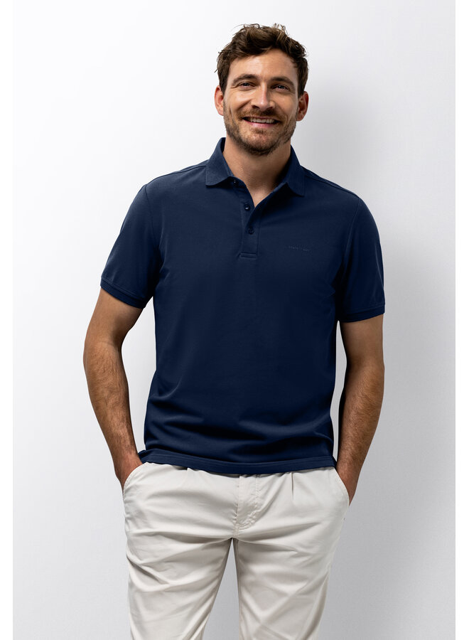 State of Art polo pique korte mouw navy