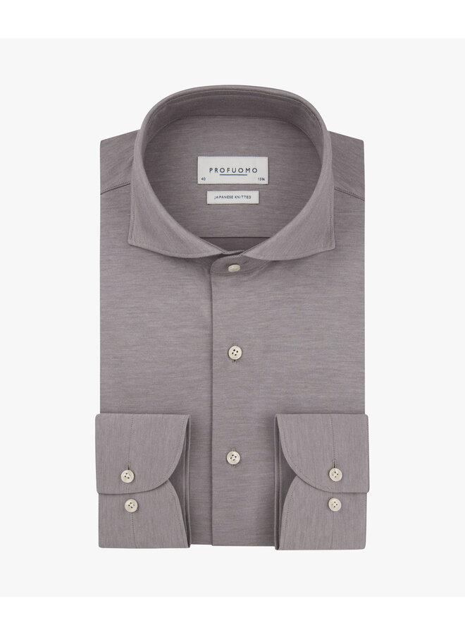 Profuomo Japanese knitted shirt purple