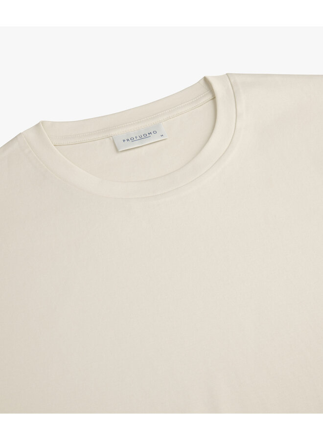 Profuomo t-shirt pima cotton off white