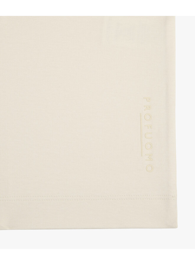 Profuomo t-shirt pima cotton off white