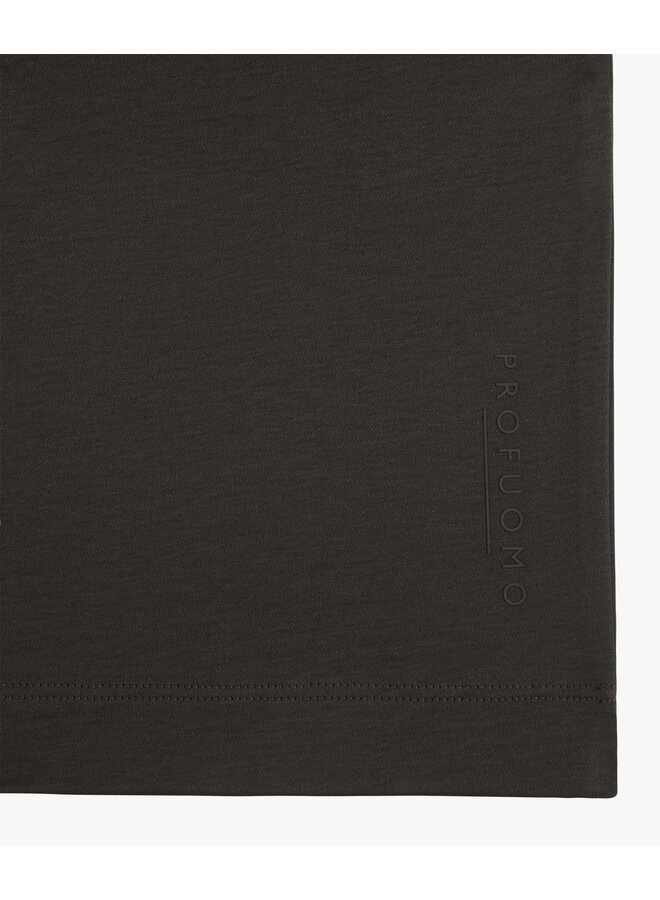 Profuomo t-shirt pima cotton dark brown