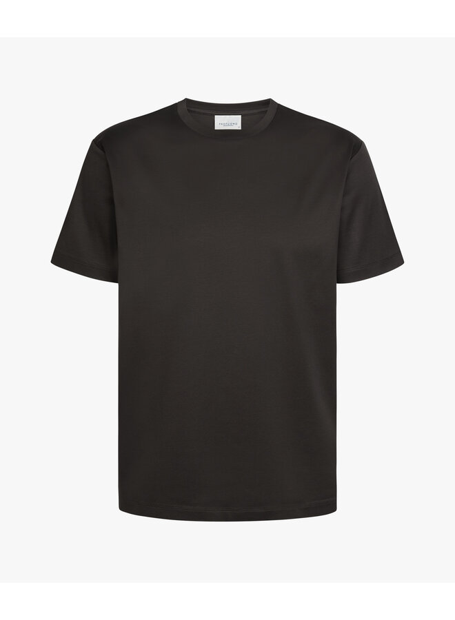 Profuomo t-shirt pima cotton dark brown