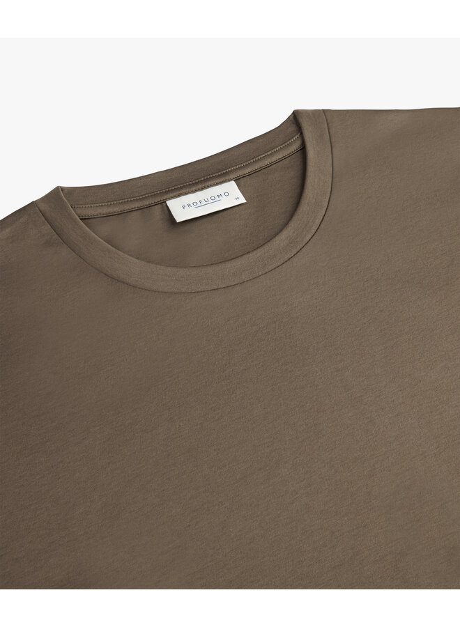 Profuomo t-shirt pima cotton taupe
