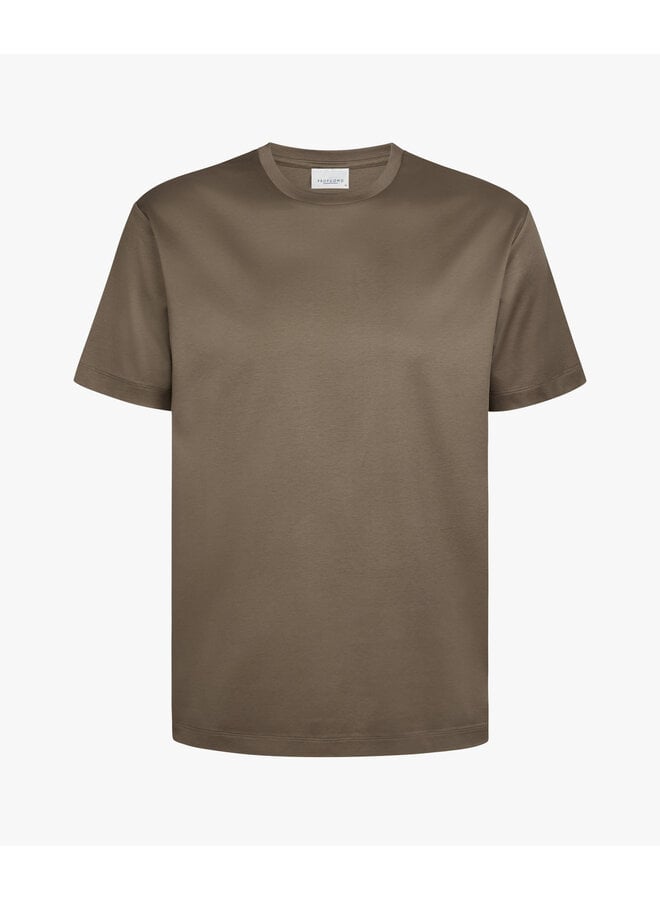 T-shirt ronde hals pima cotton taupe