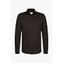 Profuomo Japanese knitted shirt donkerbruin