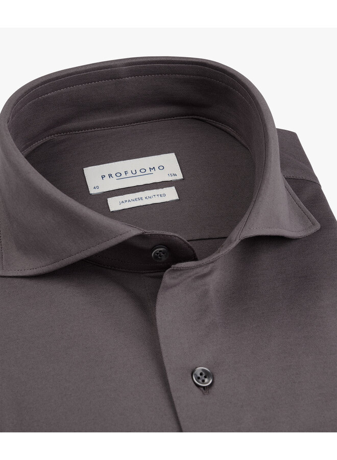 Profuomo Japanese knitted shirt purple