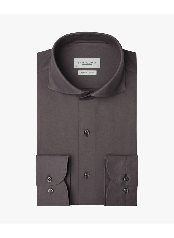 Profuomo Japanese knitted shirt purple