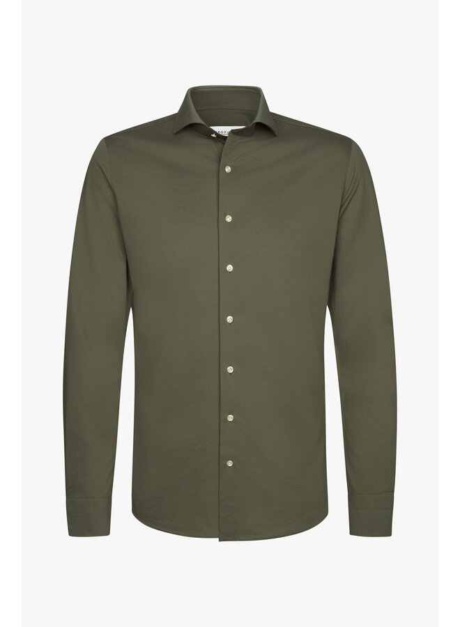 Profuomo Japanese Knitted shirt groen