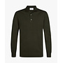 Profuomo polo lange mouw lyocell dark green