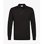Profuomo polo lange mouw lyocell dark brown
