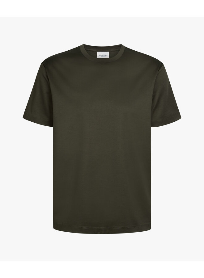 Profuomo t-shirt pima cotton dark green