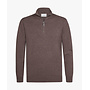 Profuomo half zip lyocell pullover Aubergine