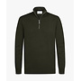 Profuomo half zip lyocell pullover donker groen
