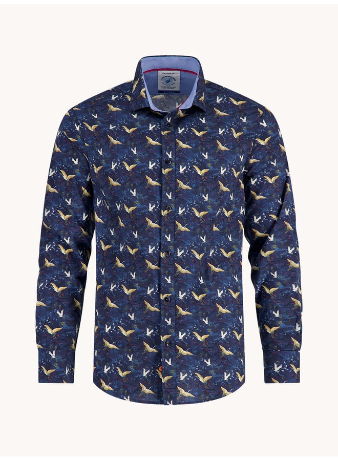 A fish named Fred Tokyo Trip shirt lange mouw Kraanvogel Sky blue