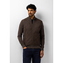 State of Art vest met suede voorkant donkerbruin