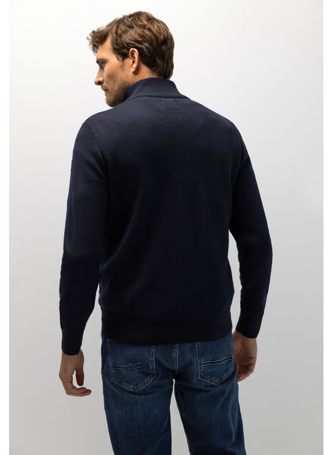 State of Art vest met rits wolmix navy