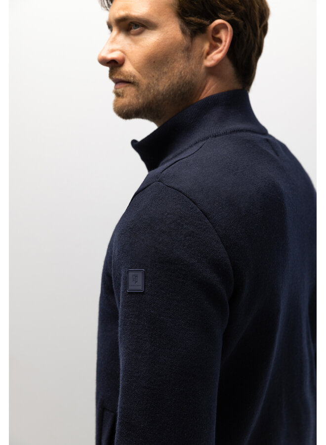 State of Art vest met rits wolmix navy