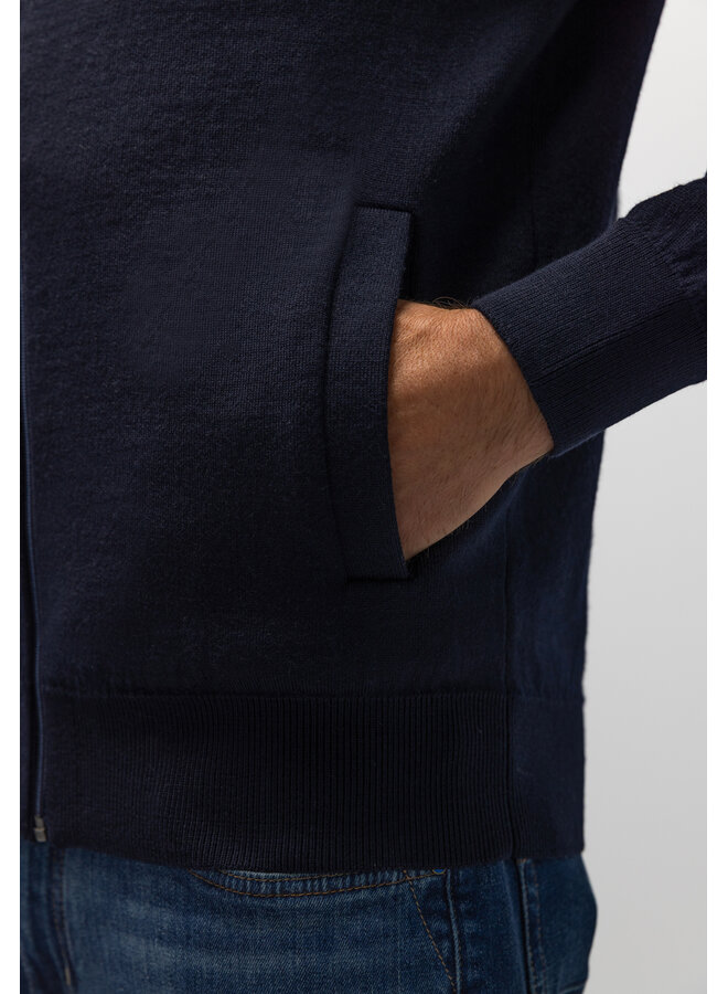 State of Art vest met rits wolmix navy