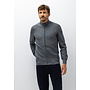 State of Art vest met rits structuur jeansblauw