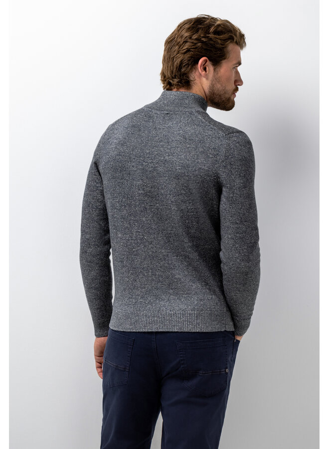 State of Art pullover half zip katoen jeans blauw