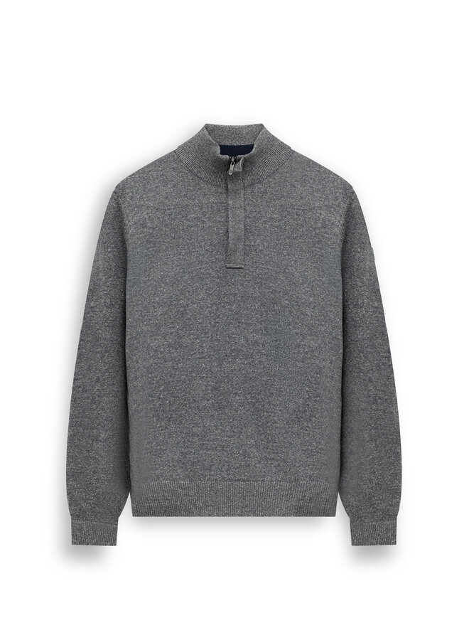 State of Art pullover half zip katoen jeans blauw