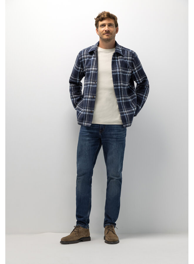 State of Art overshirt met ruitdessin blauw