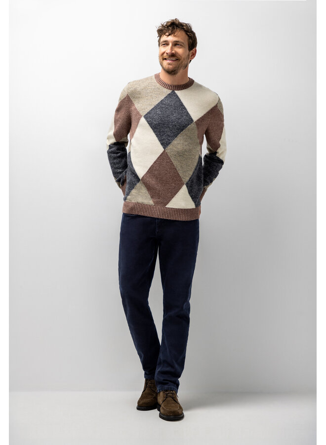 State of Art pullover ronde hals met Jacquard motief