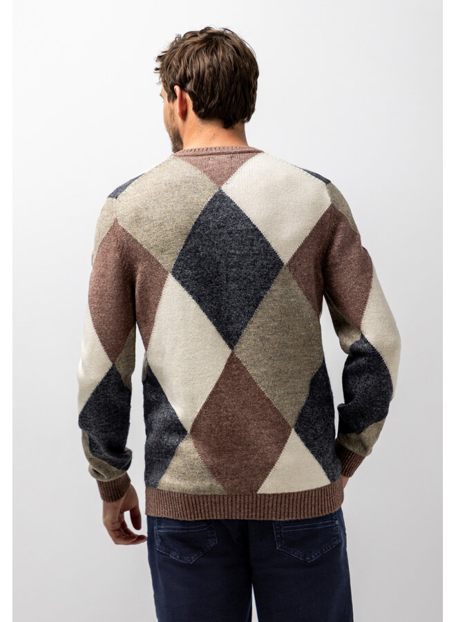 State of Art pullover ronde hals met Jacquard motief
