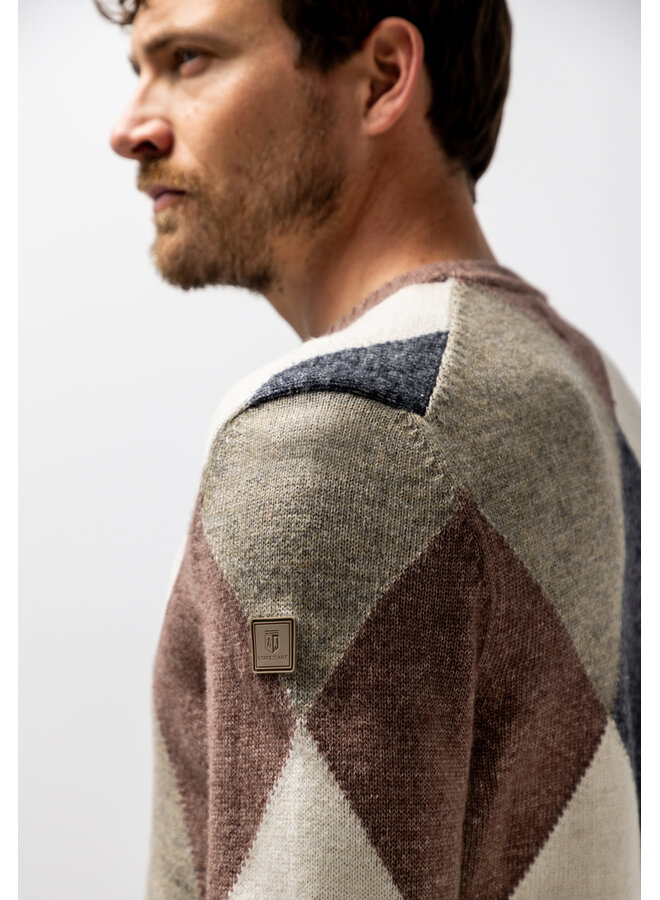State of Art pullover ronde hals met Jacquard motief