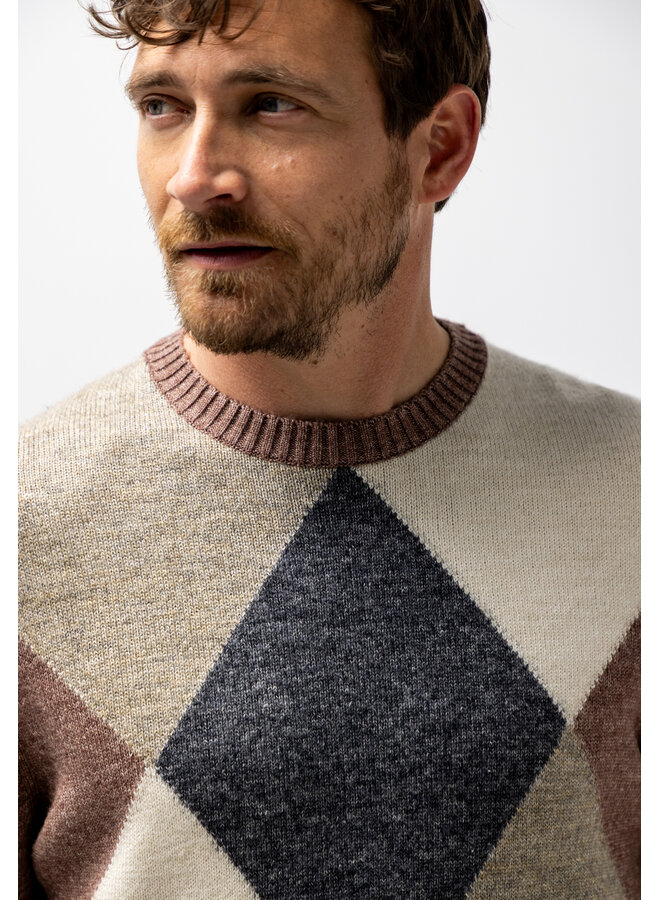 State of Art pullover ronde hals met Jacquard motief