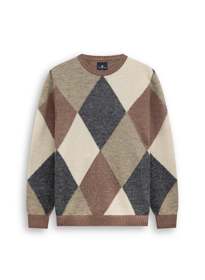 State of Art pullover ronde hals met Jacquard motief