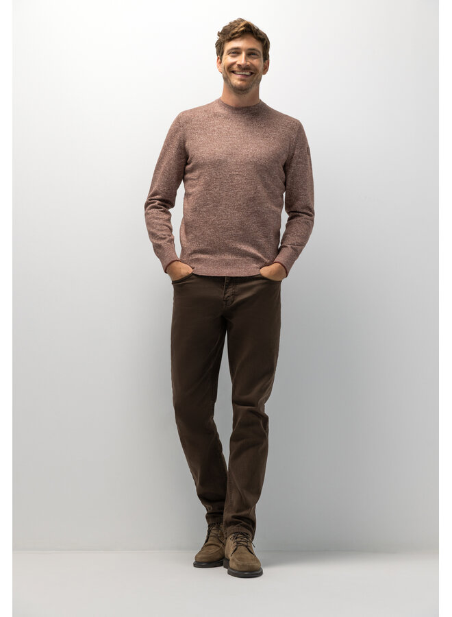 State of Art pullover ronde hals gemêleerde look dusty pink