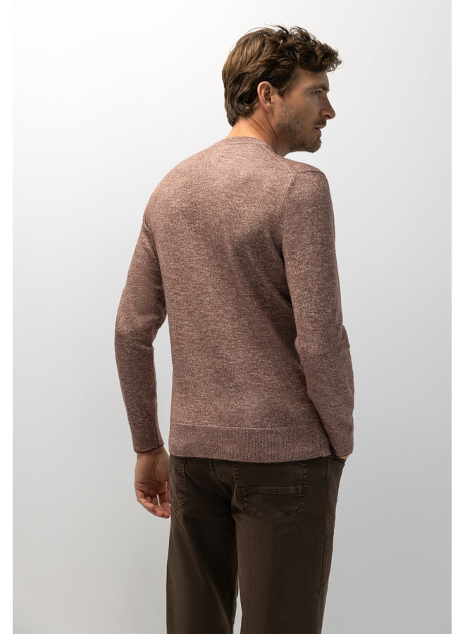 State of Art pullover ronde hals gemêleerde look dusty pink