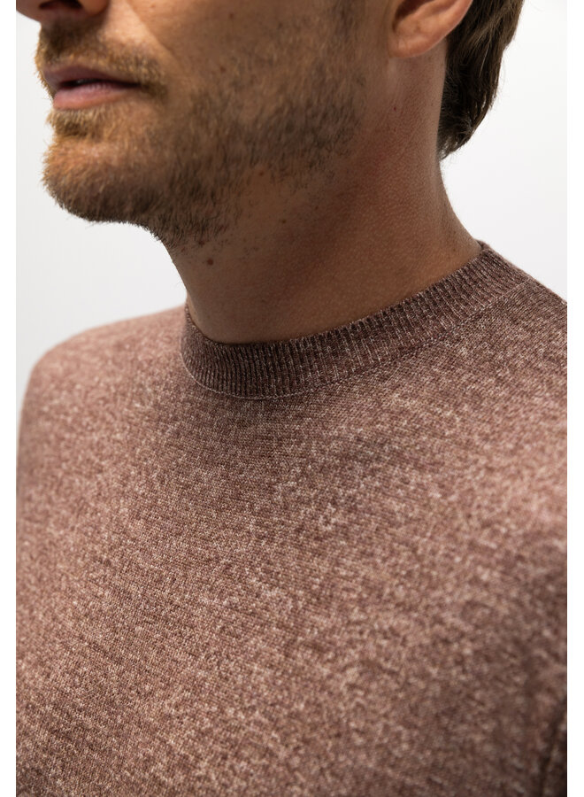 State of Art pullover ronde hals gemêleerde look dusty pink