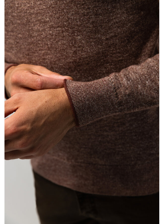 State of Art pullover ronde hals gemêleerde look dusty pink