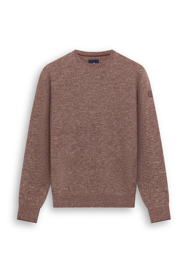 State of Art pullover ronde hals gemêleerde look dusty pink